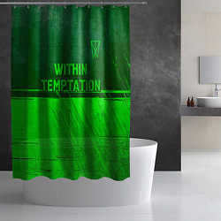 Шторка для душа Within Temptation - green gradient посередине, цвет: 3D-принт — фото 2