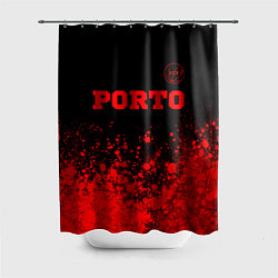 Шторка для душа Porto - red gradient посередине, цвет: 3D-принт