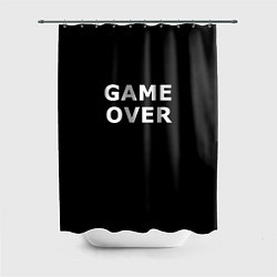 Шторка для душа Game over white logo, цвет: 3D-принт