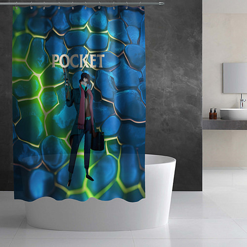 Шторка для ванной Pocket Deadlock / 3D-принт – фото 2