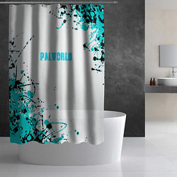 Шторка для душа Palworld краски, цвет: 3D-принт — фото 2