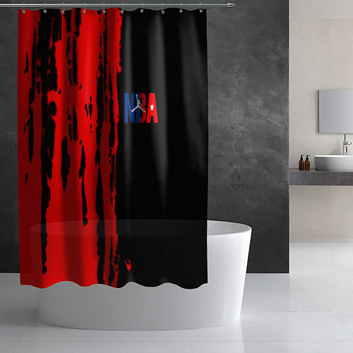 Шторка для ванной NBA краски / 3D-принт – фото 2