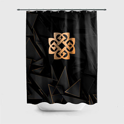 Шторка для душа Breaking Benjamin golden poly, цвет: 3D-принт