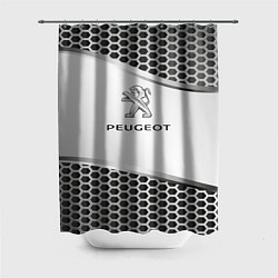 Шторка для душа Peugeot carbon metal, цвет: 3D-принт