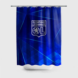 Шторка для душа Lyon blue poly, цвет: 3D-принт