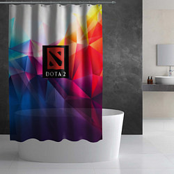 Шторка для душа DOTA geometry neon, цвет: 3D-принт — фото 2
