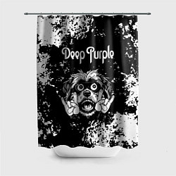 Шторка для душа Deep Purple рок пес, цвет: 3D-принт