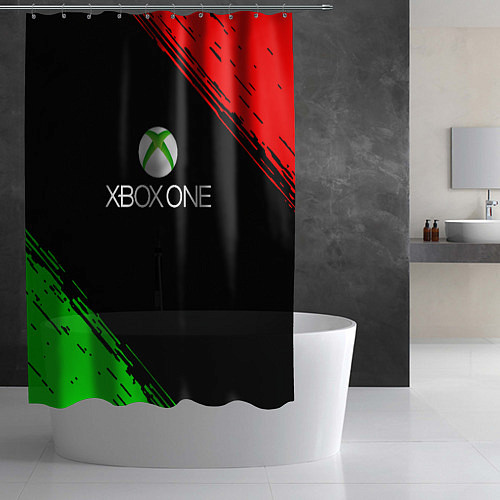 Шторка для ванной Xbox краски текстура лого / 3D-принт – фото 2