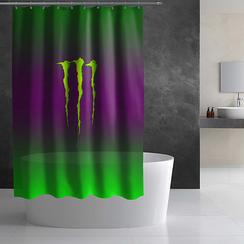 Шторка для ванной Monster energy gradient / 3D-принт – фото 2