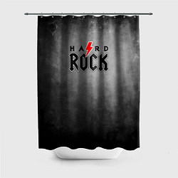 Шторка для душа Hard rock on dark grey, цвет: 3D-принт
