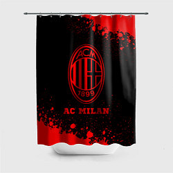 Шторка для душа AC Milan - red gradient, цвет: 3D-принт