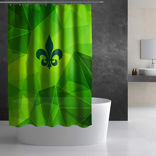 Шторка для ванной Saints Row green poly / 3D-принт – фото 2