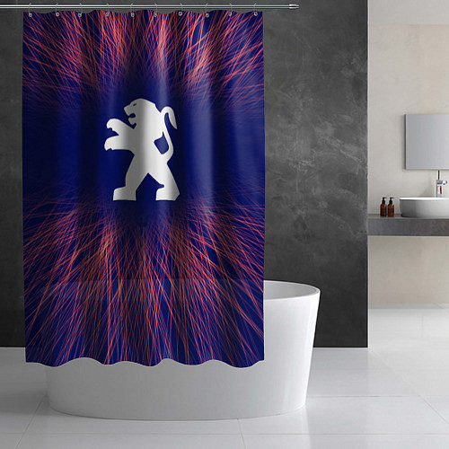 Шторка для ванной Peugeot red energy / 3D-принт – фото 2