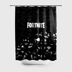 Шторка для душа Fortnite pattern black, цвет: 3D-принт