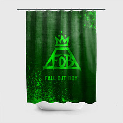Шторка для душа Fall Out Boy - green gradient, цвет: 3D-принт
