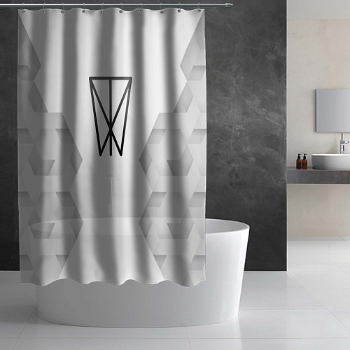 Шторка для ванной Within Temptation white poly / 3D-принт – фото 2