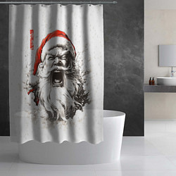 Шторка для душа Японский Санта - банзай, цвет: 3D-принт — фото 2