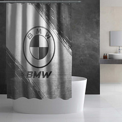 Шторка для душа BMW - white gradient, цвет: 3D-принт — фото 2