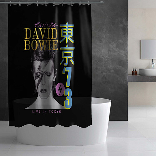 Шторка для ванной David Bowie - Tokyo 1973 / 3D-принт – фото 2