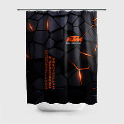 Шторка для душа KTM - плиты с эффектом свечения, цвет: 3D-принт