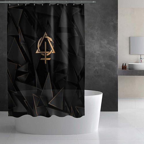 Шторка для ванной Behemoth golden poly / 3D-принт – фото 2