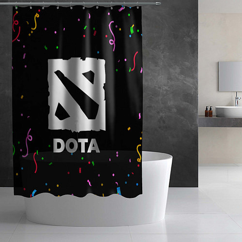 Шторка для ванной Dota конфети / 3D-принт – фото 2