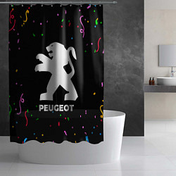 Шторка для душа Peugeot конфети, цвет: 3D-принт — фото 2