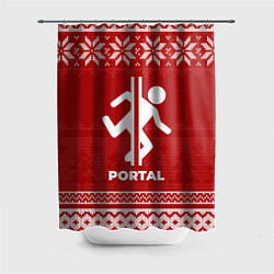 Шторка для душа Новогодний Portal, цвет: 3D-принт