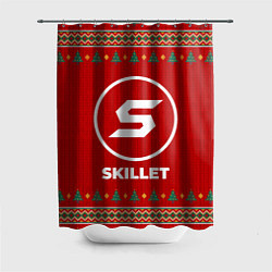 Шторка для душа Skillet new year, цвет: 3D-принт