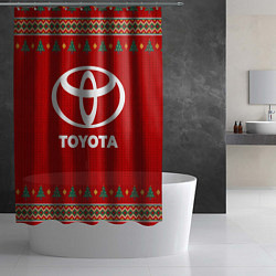 Шторка для душа Toyota new year, цвет: 3D-принт — фото 2