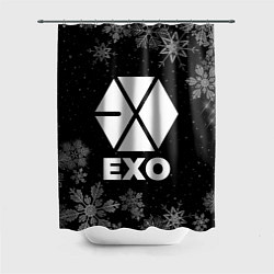 Шторка для душа Снежный Exo, цвет: 3D-принт