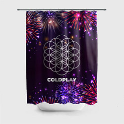 Шторка для душа Праздничный Coldplay, цвет: 3D-принт