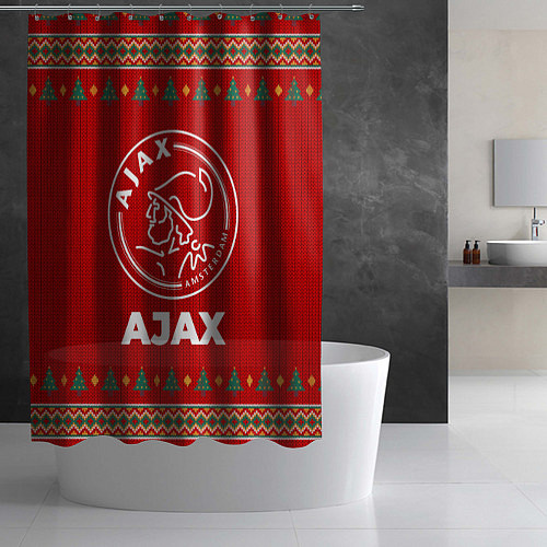 Шторка для ванной Ajax new year / 3D-принт – фото 2