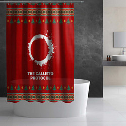 Шторка для душа The Callisto Protocol new year, цвет: 3D-принт — фото 2