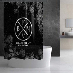 Шторка для душа Снежный Bullet For My Valentine, цвет: 3D-принт — фото 2
