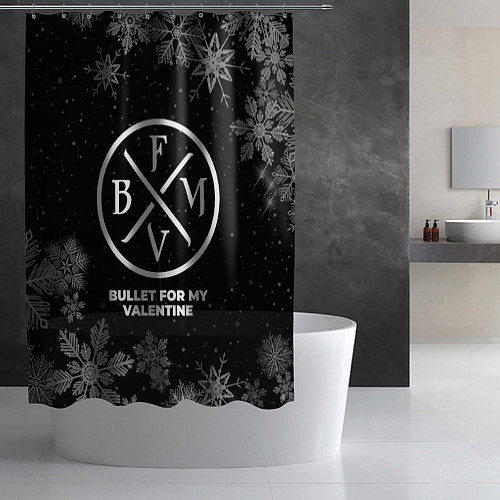 Шторка для ванной Снежный Bullet For My Valentine / 3D-принт – фото 2