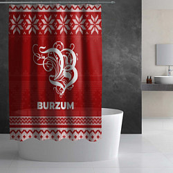 Шторка для душа Новогодний Burzum, цвет: 3D-принт — фото 2