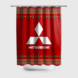 Шторка для душа Mitsubishi new year, цвет: 3D-принт