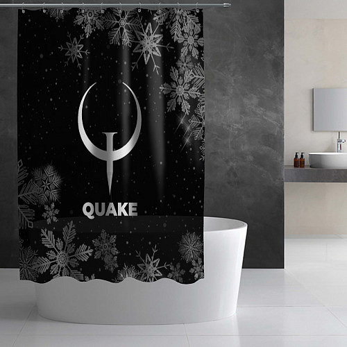 Шторка для ванной Снежный Quake / 3D-принт – фото 2