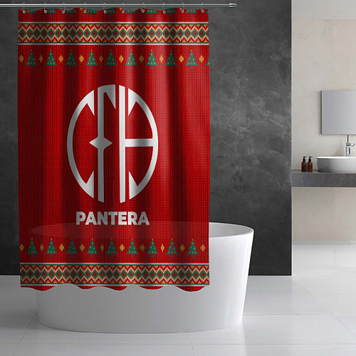 Шторка для ванной Pantera new year / 3D-принт – фото 2