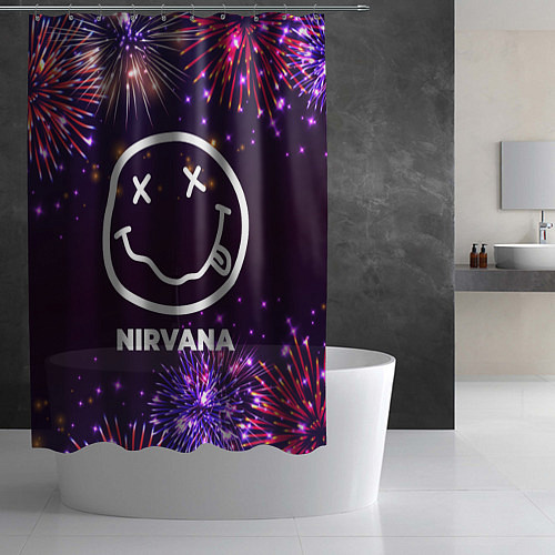 Шторка для ванной Праздничный Nirvana / 3D-принт – фото 2