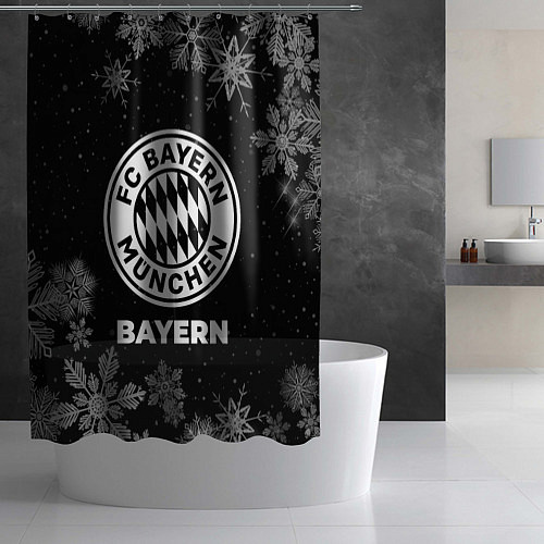 Шторка для ванной Снежный Bayern / 3D-принт – фото 2