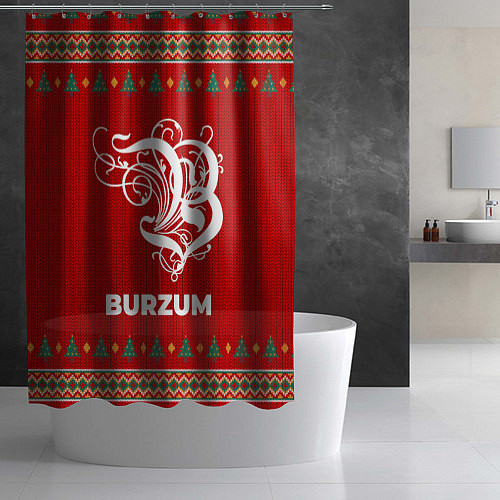 Шторка для ванной Burzum new year / 3D-принт – фото 2