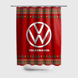Шторка для душа Volkswagen new year, цвет: 3D-принт