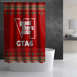 Шторка для душа GTA6 new year, цвет: 3D-принт — фото 2