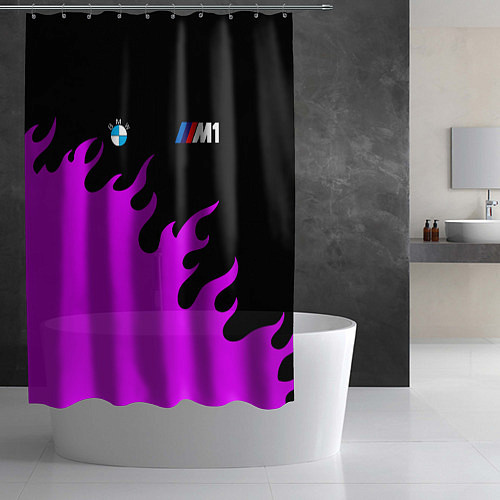 Шторка для ванной BMW flame / 3D-принт – фото 2