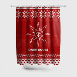 Шторка для душа Новогодний Dark Souls, цвет: 3D-принт