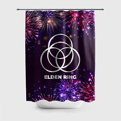 Шторка для душа Праздничный Elden Ring, цвет: 3D-принт