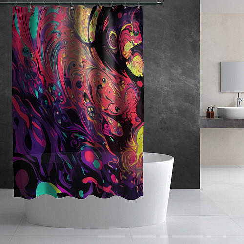Шторка для ванной Интерференционные цвета / 3D-принт – фото 2
