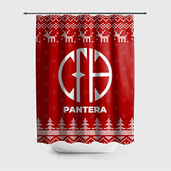 Шторка для душа Новогодний Pantera с оленями, цвет: 3D-принт